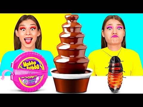 Видео: Шоколадный Фонтан Челлендж | Эпичная Битва с Едой c Funny Funny