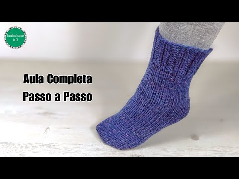 Видео: Легкий вязаный носок