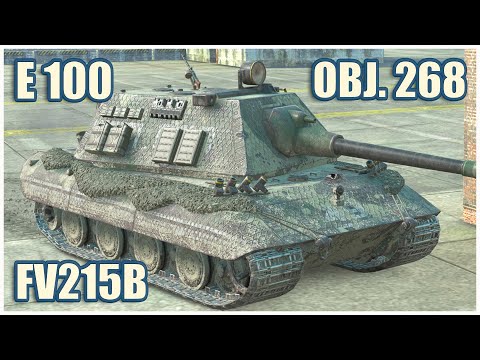 Видео: E 100, Объект 268 & FV215b • WoT Blitz Gameplay