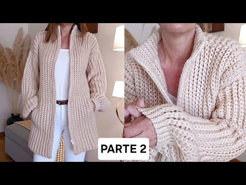 Видео: Как связать жакет/кардиган крючком. ЧАСТЬ 2