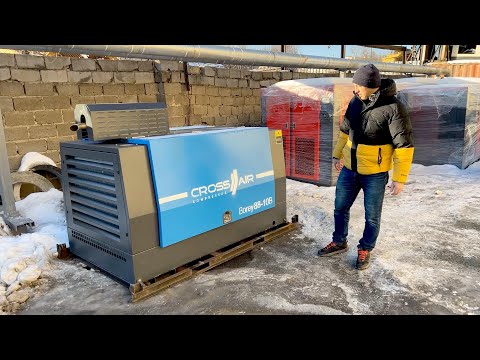 Видео: Дизельный компрессор CrossAir Borey88-10BZD (с ПЖД и осушителем). Обзор и запуск