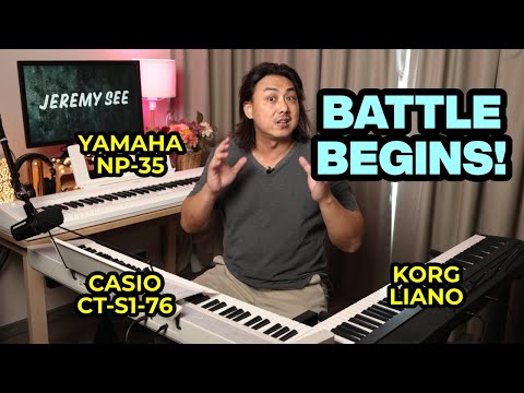 Видео: Yamaha NP-35 против Korg Liano против Casio CT-S1-76 — сравнение лучших ультрапортативных фортепиано