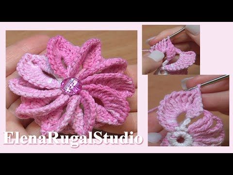 Видео: Нежный цветок с объёмными лепестками Урок 43
