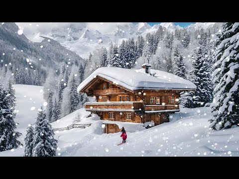 Видео: Сильный снегопад в деревне Лаутербруннен, Швейцария🇨🇭Зимняя страна чудес 4K ❄️
