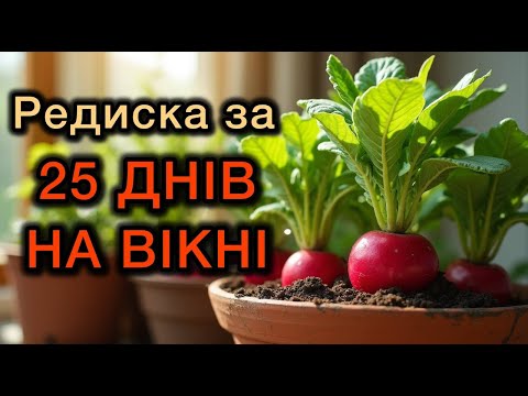 Видео: Редиска за 25 ДНІВ НА ВІКНІ