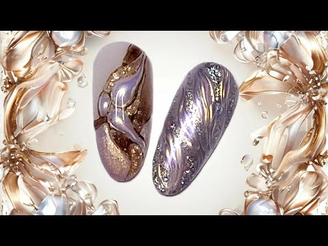 Видео: Необычный праздничный дизайн ногтей. МК/Unusual holiday nail design.