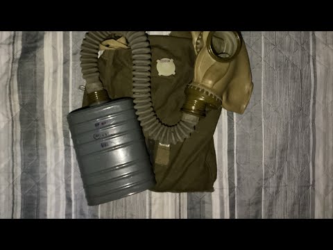 Видео: Старый советский противогаз Шм-41(ремонтная) в комплекте Мо-2