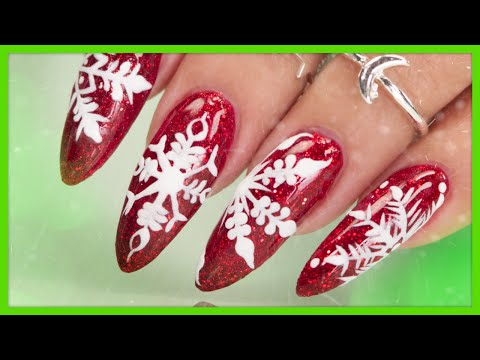 Видео: Дизайн ногтей гель-лаком с 3D-снежинками