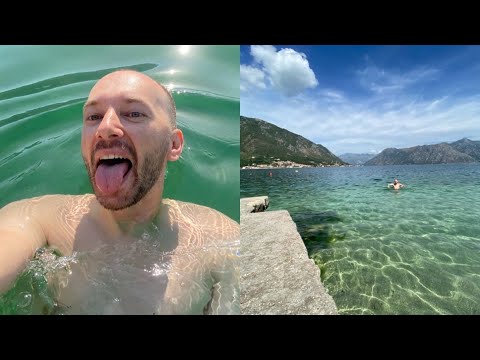 Видео: Черногория Доброта пляж Покупки Дегустация