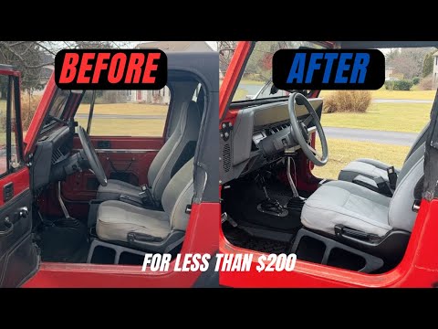 Видео: ПРЕОБРАЖЕНИЕ: Реставрация салона бюджетного Jeep Wrangler YJ