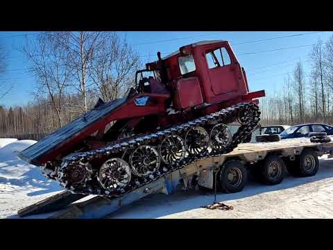 Видео: Все вырубили. Сезон закончен.    ТТ- 4 на трале домой.