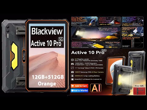 Видео: Blackview Active 10 Pro - 11', IP68, 30Ач, прожектор - длинный рассказ о функциях и впечатлении...