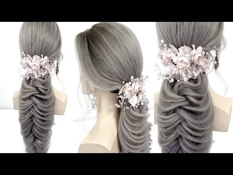 Видео: Прически на длинные волосы. Свадебная прическа. Плетение косы