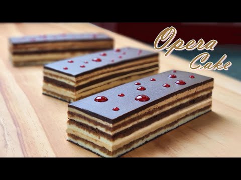Видео: Как приготовить шоколадный кофейный торт / Рецепт Opera Cake / Мокко-торт