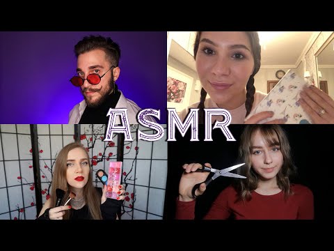 Видео: АСМР Коллаб Ролевая игра Салон Красоты ✂ массаж лица / ASMR spa