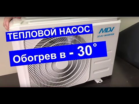 Видео: Тепловой насос «Воздух - Воздух» марки MDV (Midea, Китай). Отопление дома кондиционером зимой.