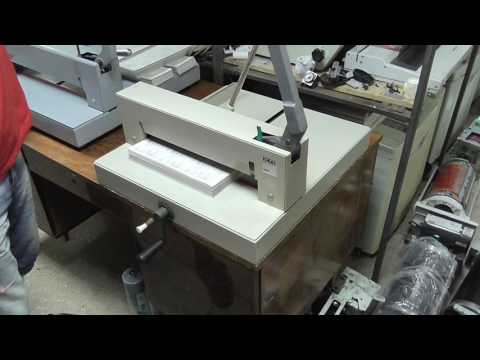 Видео: Резак-гильотина Ideal 3905 в работе и готов к эксплуатации  продажа