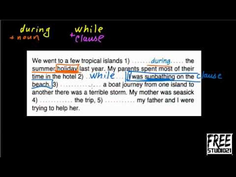 Видео: Применение предлогов during и while