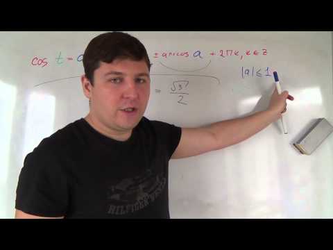 Видео: Алгебра 10 класс. 20 октября. Полное решение cos t = a