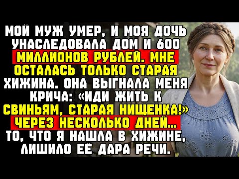 Видео: Мой муж умер, и моя дочь унаследовала дом и 6 миллионов долларов. Мне осталась только хижина.
