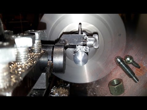 Видео: Самодельная шароточка. Вытачивание шара и ниппеля на токарном станке ТВ7.