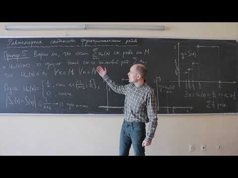 Видео: Равномерная сходимость функциональных рядов (А. В. Бегунц)