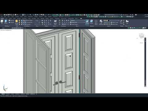 Видео: Столярные изделия в Автокад. Проектирование дверей. Joinery. Woodworking.