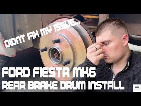 Видео: Как установить задние тормозные барабаны на Ford Fiesta Mk6 (может ли это быть простым решением п...