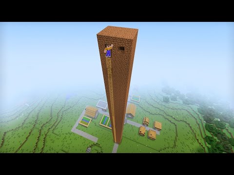Видео: НУБ ПОСТРОИЛ НЕБОСКРЁБ ИЗ ЗЕМЛИ В МАЙНКРАФТ! НУБИК СМОТРИТ НА КРАСИВЫЙ ЗАКАТ MINECRAFT