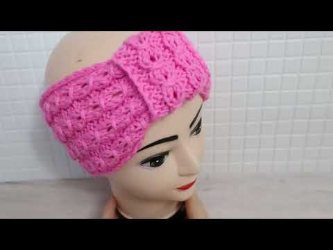 Видео: Шикарная повязка на голову спицами. Мастер класс для начинающих