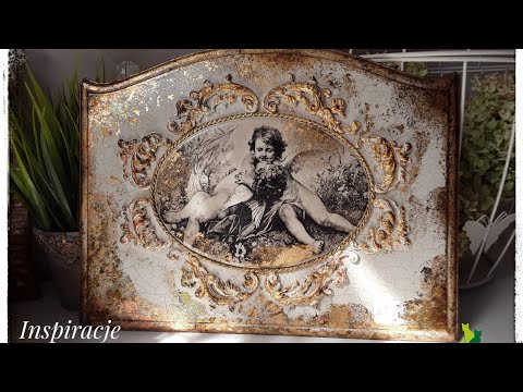 Видео: Panel ze złoceniami #decoupage #tutorial #декупаж
 www.zielonekoty.pl