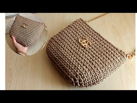 Видео: Простая вязаная сумка с брендом Chanel