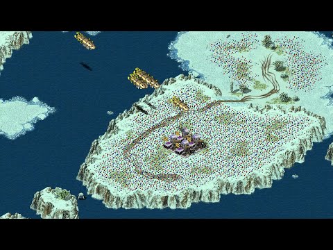 Видео: Red Alert 2 | Месть Юрия | 7 на 1 | Frost Bound Новая карта, сверхсложный ИИ