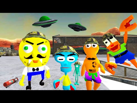 Видео: СПАНЧ БОБ в ЗОНЕ 51 Соседи Гренни - SpongeBob Neighbor Escape Sponge Area 51