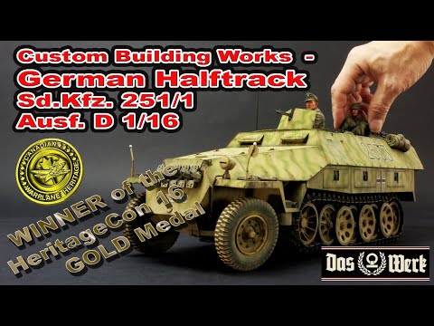 Видео: Изготовленный на заказ 1/16 немецкий полугусеничный бронетранспортер Sd.Kfz. 251/1 Ausf.D The Fac...
