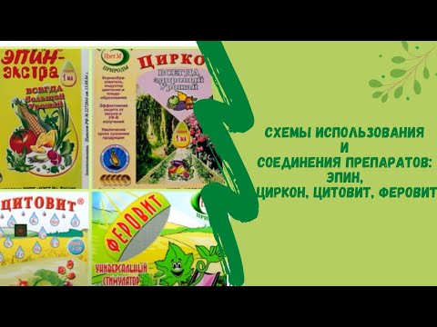 Видео: Схемы использования и соединения препаратов:  Эпин, Циркон, Цитовит, Феровит