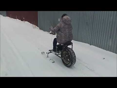 Видео: снегокатик по дешману.