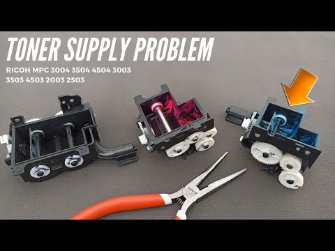Видео: Добавить проблемный тонер RICOH MPC 3003, 3004, 3503, 3504, 4503, 4504 Завершить процесс