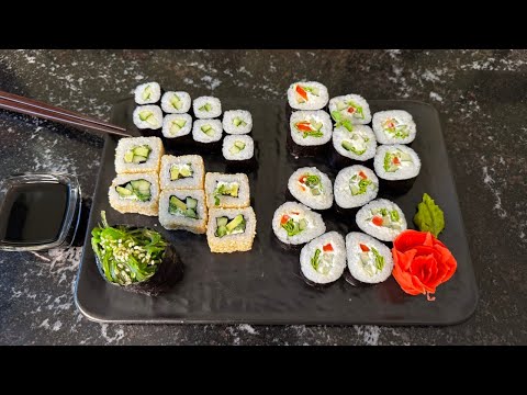 Видео: Настоящие роллы!! Подробный мастер-класс от корейского шеф повара. Теперь приготовить смогут все!!