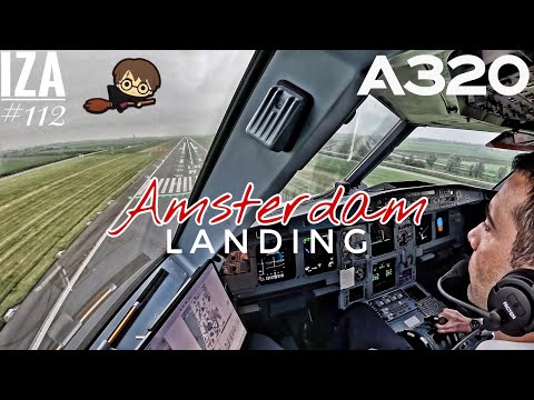 Видео: A319 AMS 🇳🇱 Амстердам | ПОСАДКА 18R | 4K-обзор кабины | Связь с диспетчером и экипажем