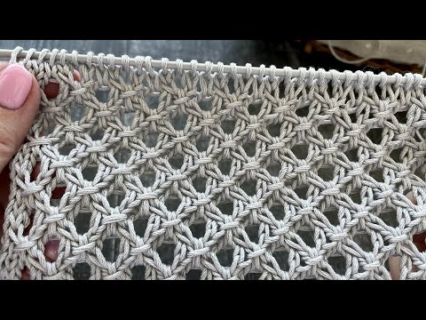 Видео: Эффектная ажурная сеточка для вязания летних изделий