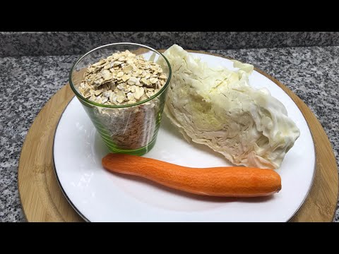 Видео: Вкусная овощная еда с овсом, капустой и морковью! Рецепты овсянки!