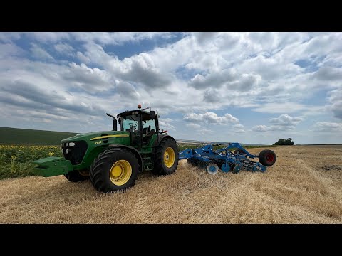 Видео: Діскую поля пшениці john deere 7930 lemken Rubin 10 2023