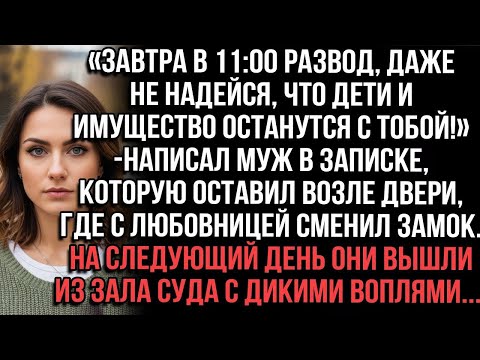 Видео: Муж сменил замок: «Завтра развод, всё моё!» Из суда вылетели с воплями...