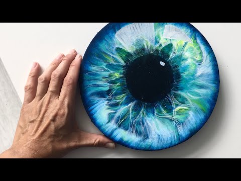 Видео: #130 ГЛАЗ АКРИЛОВАЯ ЗАЛИВКА - #fluidart #живопись #искусство #акриловаязаливка