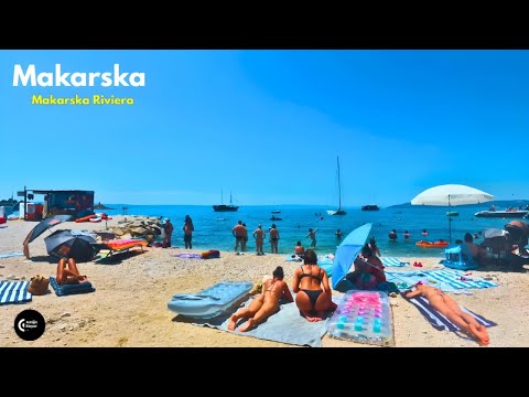 Видео: Макарска Хорватия 🇭🇷 Прогулка по пляжу Макарской Ривьеры Июль 2025