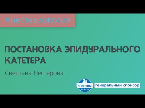 Видео: Постановка эпидурального катетера
