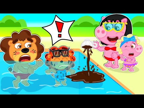 Видео: Маша и Леопольд. Кто испортил бассейн? - Серии для всей семьи - Lion Family на русском - Мультик