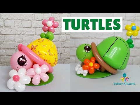 Видео: Руководство по скручиванию шара с черепахой 🐢 #turtleballoon #balloonturtle