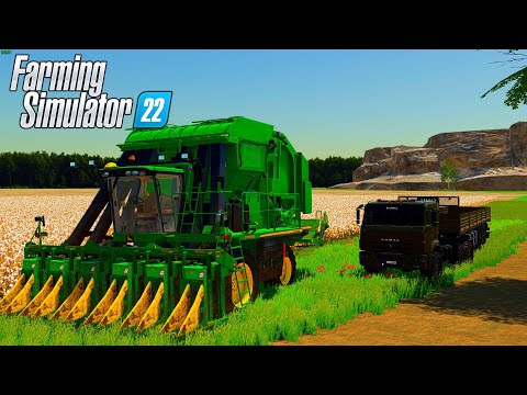 Видео: УБОРКА ХЛОПКА НА НОВОЙ ТЕХНИКИ - FARMING SIMULATOR 22